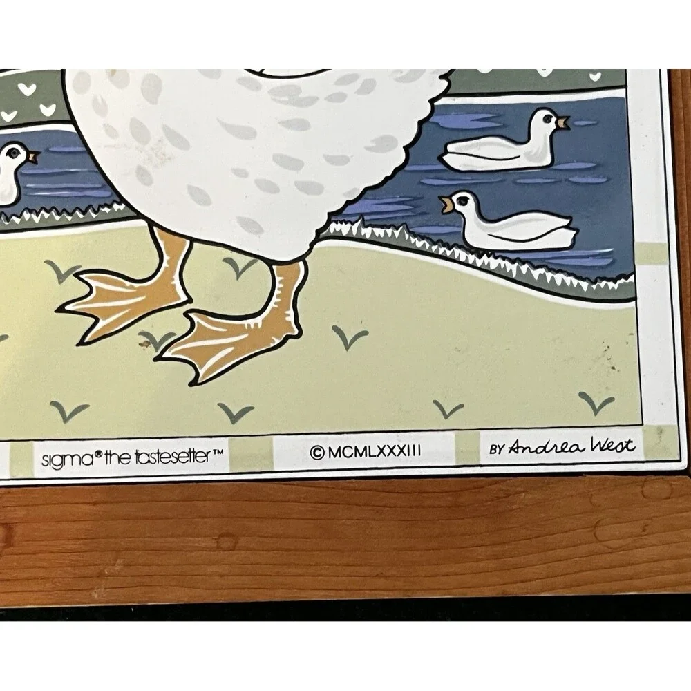 1983 Goose Wall Decor Tile Trivet Sigma The Tastesetter By: Andrea West 7.5